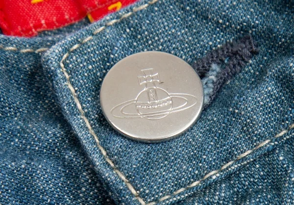 ヴィヴィアンウエストウッド レッドレーベルVivienne Westwood Red Label オーブ刺繍デニムパンツ 青3 K-113871_006