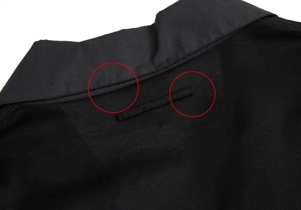 ジャンポールゴルチエJean Paul GAULTIER 襟異素材切替スキッパーカットソー 黒48 K-113878_012