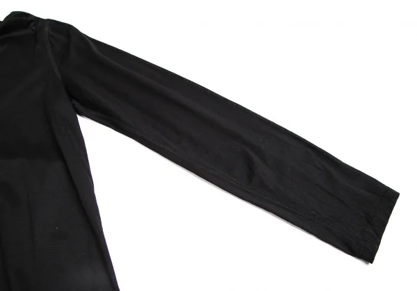 ジャンポールゴルチエJean Paul GAULTIER 襟異素材切替スキッパーカットソー 黒48 K-113878_007