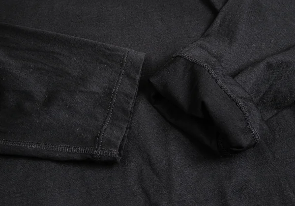 ジャンポールゴルチエJean Paul GAULTIER 襟異素材切替スキッパーカットソー 黒48 K-113878_008