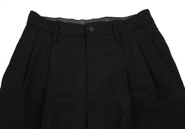 トリココムデギャルソンtricot COMME des GARCONSウールツータックパンツ 黒M K-113891_002