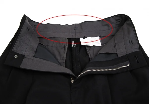 トリココムデギャルソンtricot COMME des GARCONSウールツータックパンツ 黒M K-113891_004