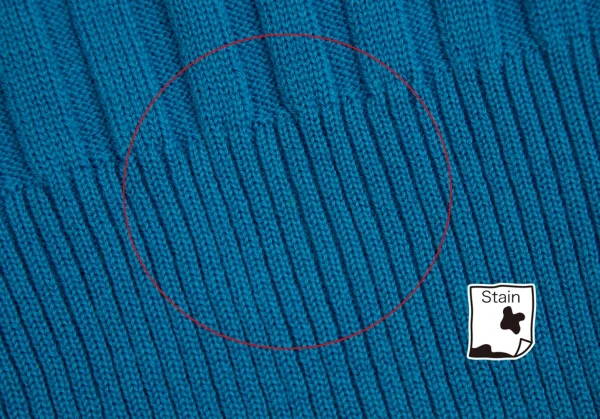 ゴルチエジーンズGAULTIER JEAN'S ウールフード付きショートリブニットセーター 青40 K-113897_012