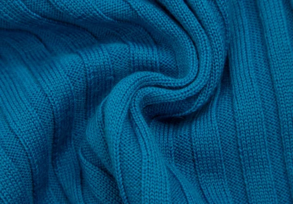 ゴルチエジーンズGAULTIER JEAN'S ウールフード付きショートリブニットセーター 青40 K-113897_013