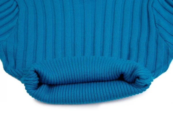 ゴルチエジーンズGAULTIER JEAN'S ウールフード付きショートリブニットセーター 青40 K-113897_009