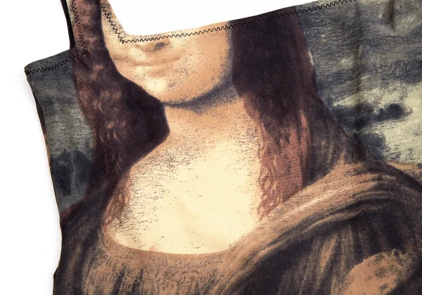 ジャンポールゴルチエ マイユJean Paul GAULTIER MAILLE モナリザプリントストレッチレオタードスイムウェア ベージュグレーS K-113900_005