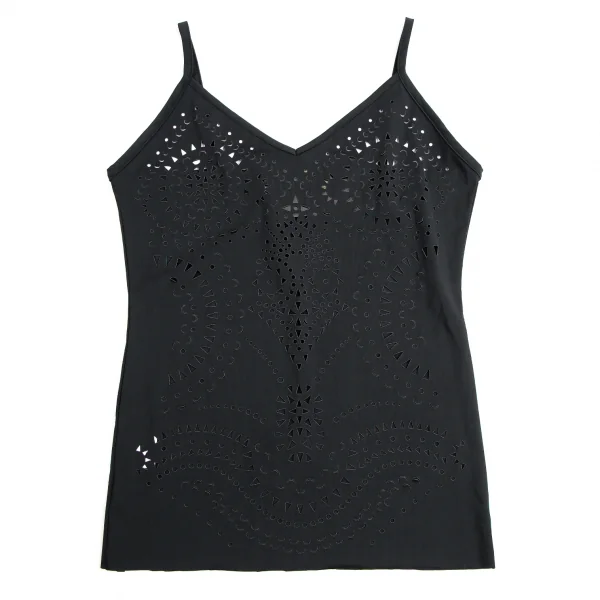 ジャンポールゴルチエ ファムJean Paul GAULTIER FEMME パンチングストレッチキャミソール 黒40 K-113901_002