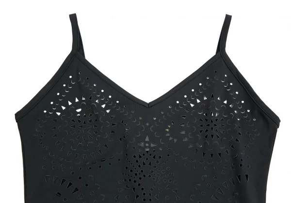 ジャンポールゴルチエ ファムJean Paul GAULTIER FEMME パンチングストレッチキャミソール 黒40 K-113901_003