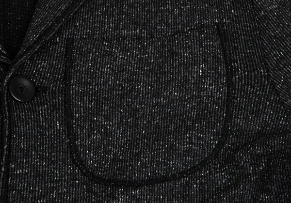 ジャンポールゴルチエ ファムJean Paul GAULTIER FEMME シルクコットンパイピングロングジャケット チャコール40 K-113905_007
