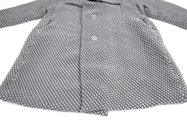 イッセイミヤケISSEY MIYAKE BUBBLE 3Dスチームストレッチデザインコート グレー2 K-113921_012
