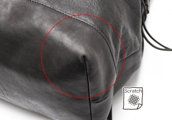 ヨウジヤマモト プールオムYohji Yamamoto POUR HOMME レザーサイドレースアップバッグ 黒 K-113934_007