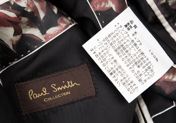 ポールスミス コレクション Paul Smith COLLECTION ウールステッチ比翼ジャケット 黒XL K-113936_020