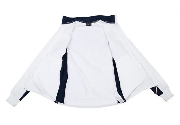 エンポリオ アルマーニ エアセッテEMPORIO ARMANI EA7 プリントトラックジャケット 白紺M K-113941_013