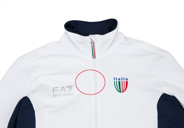 エンポリオ アルマーニ エアセッテEMPORIO ARMANI EA7 プリントトラックジャケット 白紺M K-113941_002