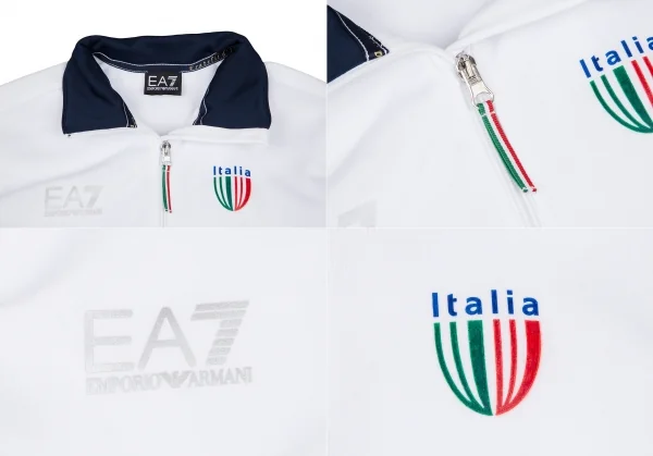 エンポリオ アルマーニ エアセッテEMPORIO ARMANI EA7 プリントトラックジャケット 白紺M K-113941_005