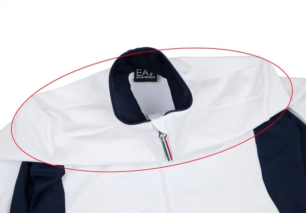 エンポリオ アルマーニ エアセッテEMPORIO ARMANI EA7 プリントトラックジャケット 白紺M K-113941_006