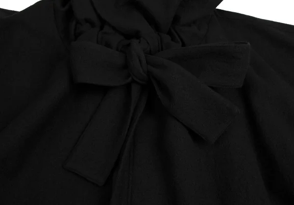 リミフゥLIMI feu ギャザーワイドカラーウールジップコート 黒S K-113952_004