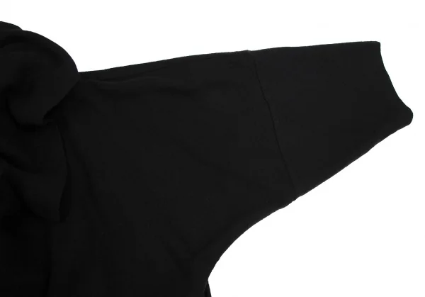 リミフゥLIMI feu ギャザーワイドカラーウールジップコート 黒S K-113952_006