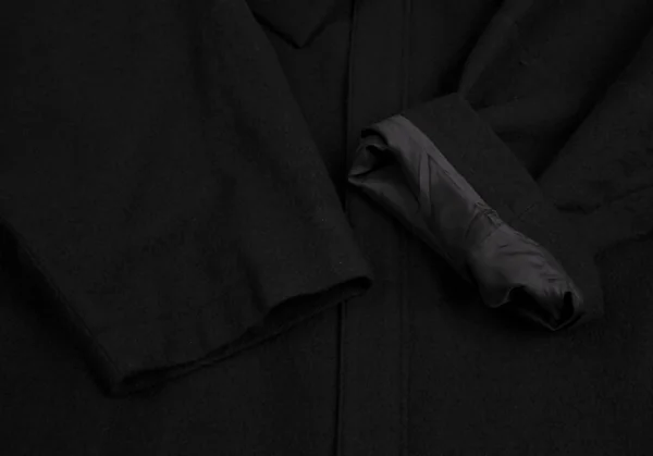 リミフゥLIMI feu ギャザーワイドカラーウールジップコート 黒S K-113952_007