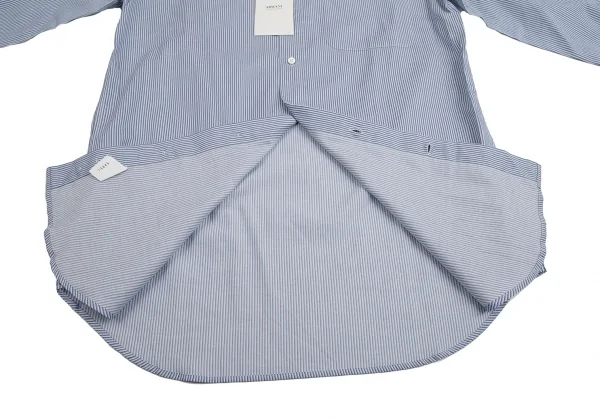 アルマーニコレツィオーニARMANI COLLEZIONI オルタネイトストライプスナップダウンシャツ 白青グレー38 K-113976_011
