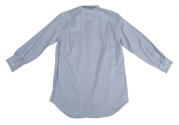 アルマーニコレツィオーニARMANI COLLEZIONI オルタネイトストライプスナップダウンシャツ 白青グレー38 K-113976_012