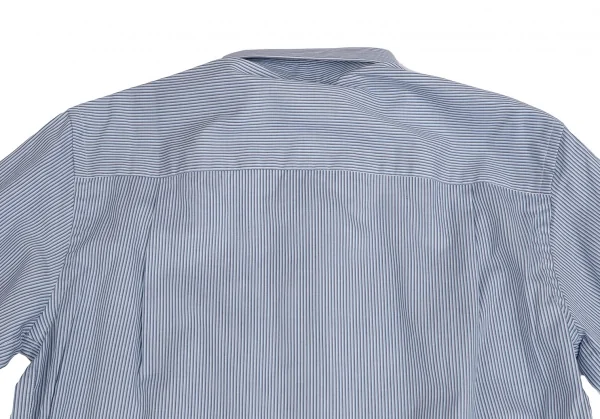 アルマーニコレツィオーニARMANI COLLEZIONI オルタネイトストライプスナップダウンシャツ 白青グレー38 K-113976_013