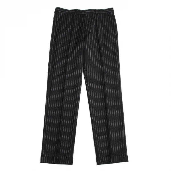 アルマーニコレツィオーニARMANI COLLEZIONI METROPOLITAN チョークストライプウール2Bセットアップスーツ 黒46 K-113980_010