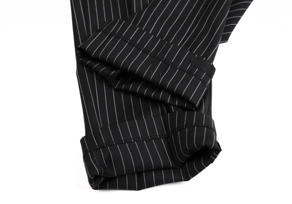 アルマーニコレツィオーニARMANI COLLEZIONI METROPOLITAN チョークストライプウール2Bセットアップスーツ 黒46 K-113980_014