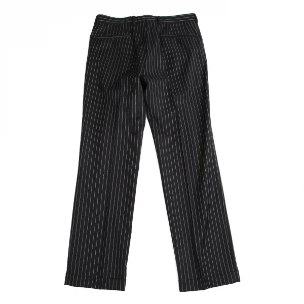 アルマーニコレツィオーニARMANI COLLEZIONI METROPOLITAN チョークストライプウール2Bセットアップスーツ 黒46 K-113980_015