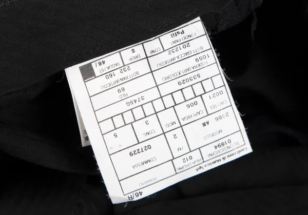 アルマーニコレツィオーニARMANI COLLEZIONI シャドーストライプウールシルクテーパードパンツ 黒50 K-113982_018