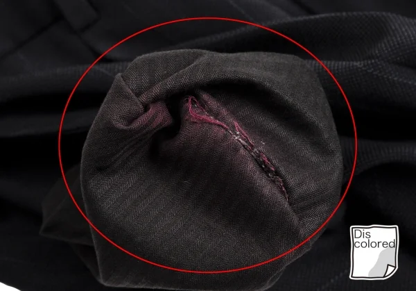 アルマーニコレツィオーニARMANI COLLEZIONI シャドーストライプウールシルクテーパードパンツ 黒50 K-113982_003