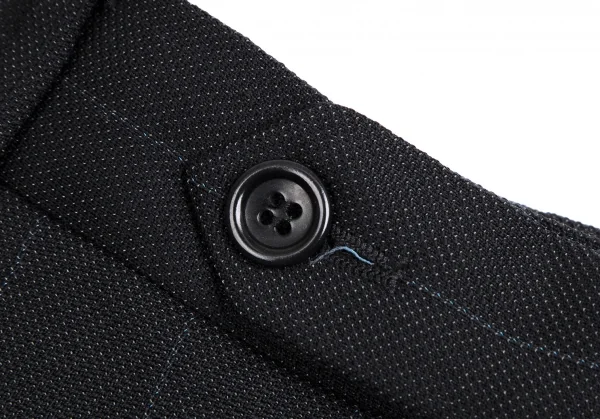 アルマーニコレツィオーニARMANI COLLEZIONI シャドーストライプウールシルクテーパードパンツ 黒50 K-113982_004