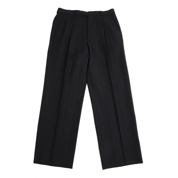 アルマーニコレツィオーニARMANI COLLEZIONI シャドーストライプウールシルクセットアップスーツ 黒50 K-113983_010