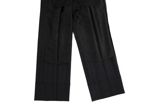 アルマーニコレツィオーニARMANI COLLEZIONI シャドーストライプウールシルクセットアップスーツ 黒50 K-113983_015