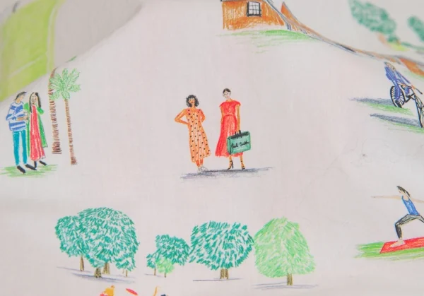 ポールスミスPaul Smith コットンアクティビティ総柄プリントシャツ 白他42 K-113989_013