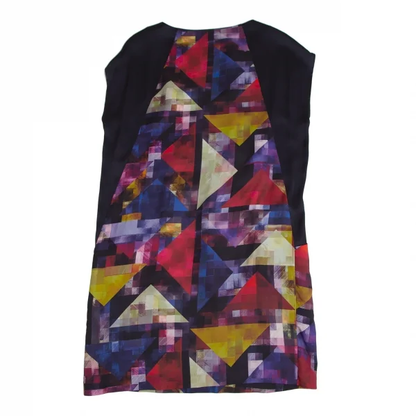 ポールスミス ブラックPaul Smith BLACK グラフィックプリント切替ノースリーブワンピース マルチ38 K-113990_010