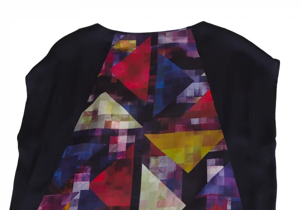 ポールスミス ブラックPaul Smith BLACK グラフィックプリント切替ノースリーブワンピース マルチ38 K-113990_011