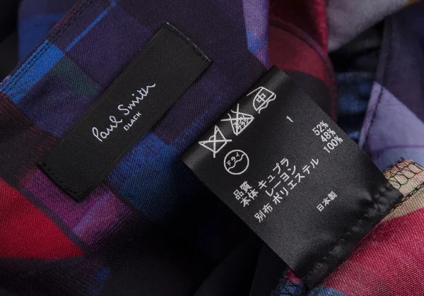 ポールスミス ブラックPaul Smith BLACK グラフィックプリント切替ノースリーブワンピース マルチ38 K-113990_014