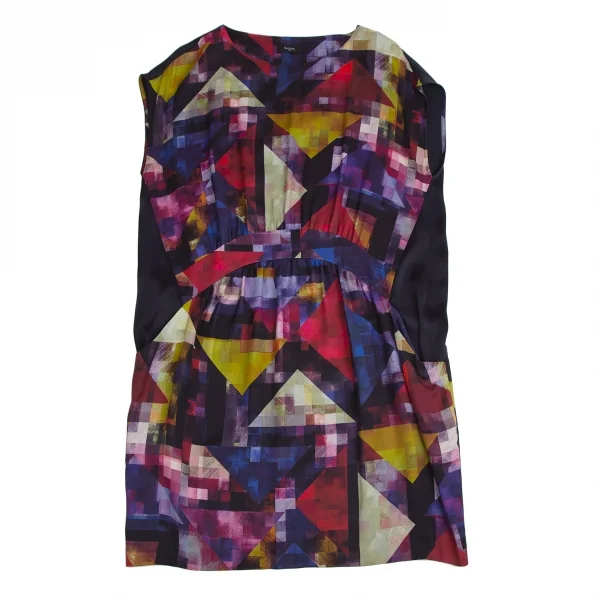 ポールスミス ブラックPaul Smith BLACK グラフィックプリント切替ノースリーブワンピース マルチ38 K-113990_002