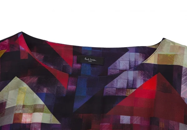 ポールスミス ブラックPaul Smith BLACK グラフィックプリント切替ノースリーブワンピース マルチ38 K-113990_004