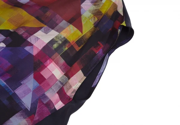 ポールスミス ブラックPaul Smith BLACK グラフィックプリント切替ノースリーブワンピース マルチ38 K-113990_005