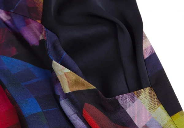 ポールスミス ブラックPaul Smith BLACK グラフィックプリント切替ノースリーブワンピース マルチ38 K-113990_008