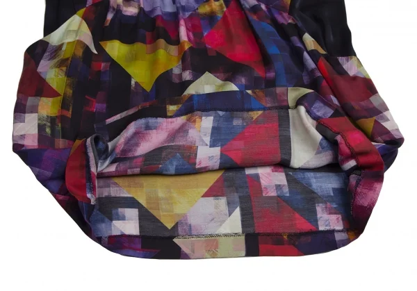 ポールスミス ブラックPaul Smith BLACK グラフィックプリント切替ノースリーブワンピース マルチ38 K-113990_009