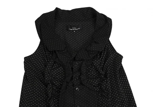 tricot COMME des GARCONS Dot Print Sleeveless Dress Black M (K-113991)