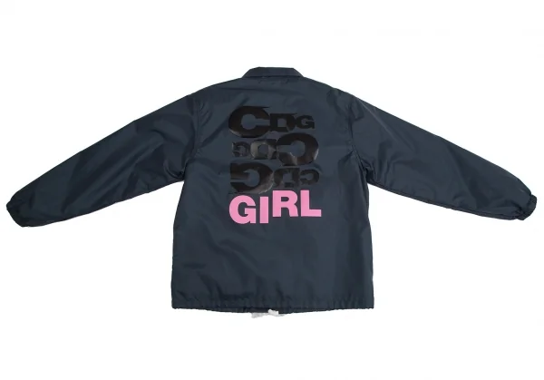 コムデギャルソン ガールCOMME des GARCONS GIR バックロゴプリントコーチジャケット 紺L K-113992_015