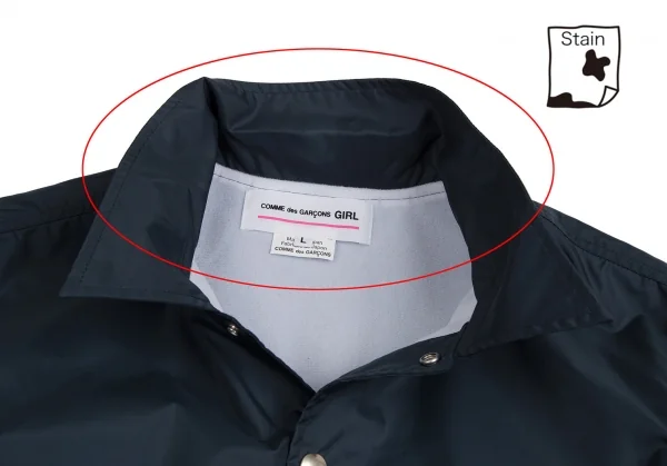 コムデギャルソン ガールCOMME des GARCONS GIR バックロゴプリントコーチジャケット 紺L K-113992_004
