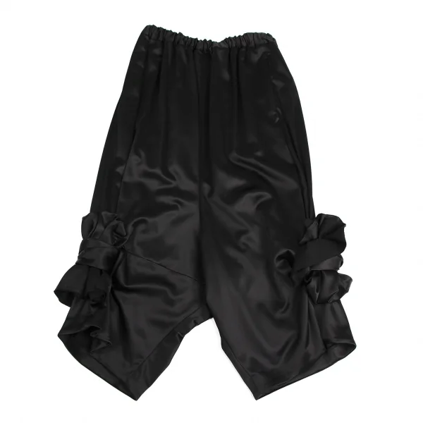 コムデギャルソンCOMME des GARCONS サテンビッグリボンペンギンサルエルパンツ 黒S K-113997_001