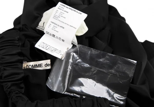 コムデギャルソンCOMME des GARCONS サテンビッグリボンペンギンサルエルパンツ 黒S K-113997_012