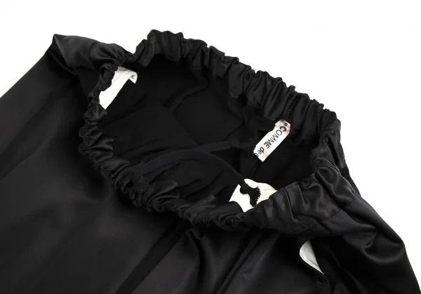 コムデギャルソンCOMME des GARCONS サテンビッグリボンペンギンサルエルパンツ 黒S K-113997_003
