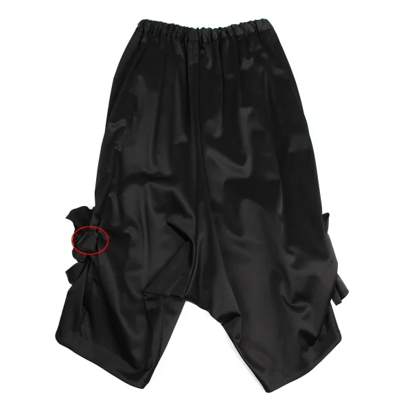 コムデギャルソンCOMME des GARCONS サテンビッグリボンペンギンサルエルパンツ 黒S K-113997_009